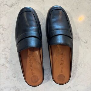 Women’s gentle souls Black Leather Shoes mules